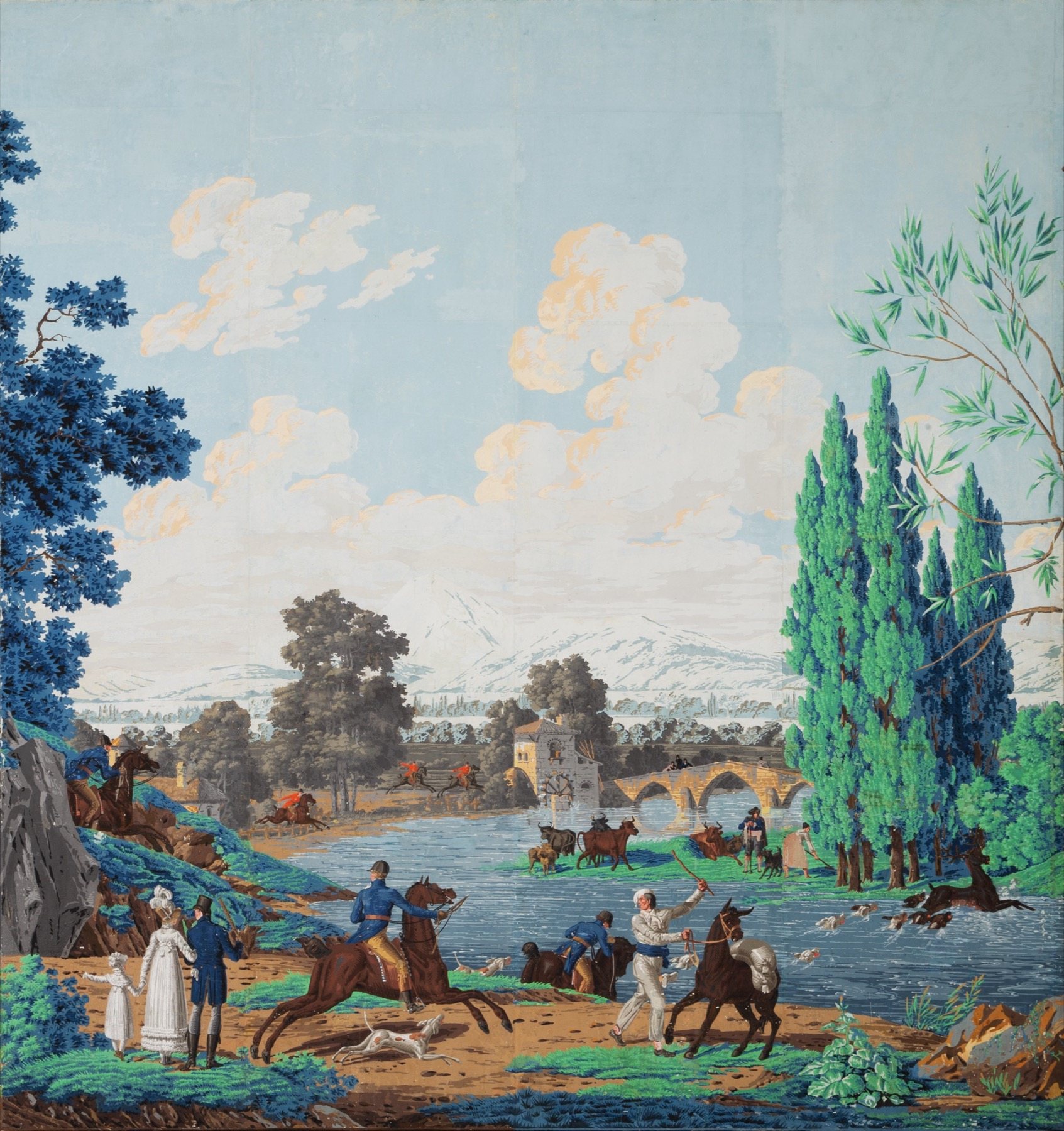 Les Chasses de Compiègne : Passage de la Rivière